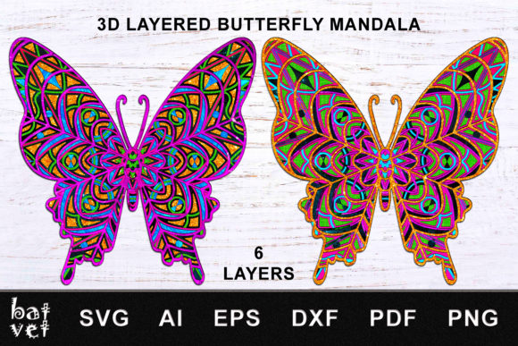 Download Butterfly Mandala Layered Cutting File - Layered cutting file Collection