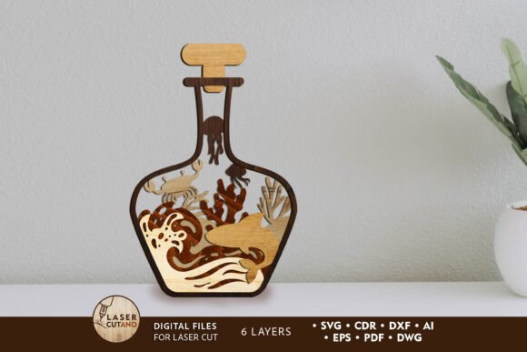 Download Sea Bottle Home Decoration Template - Home decor Collection