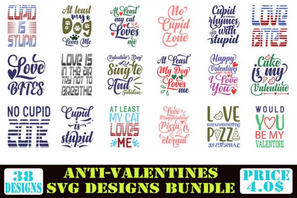 Download Anti Valentines SVG Designs Bundle - Valentines svg designs Collection
