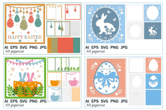 Download Easter Holiday Card Template, SVG - Premium Resources