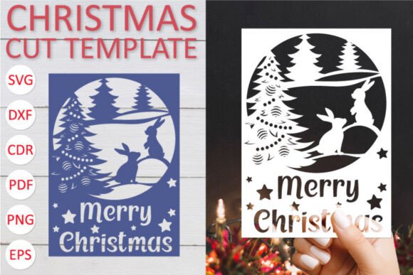 Download Holiday Card SVG | 5x7 Merry Christmas - Holiday card svg Collection